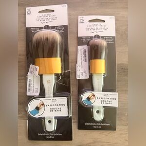 Lot Of 2 FolkArt Painting Tool Smooth Basecoat Brush 1" And 2” Brushes NEW